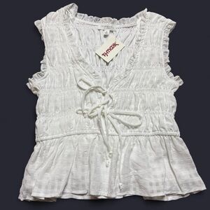 NWT Kirious Los Angeles White Blouse Womens Size Medium